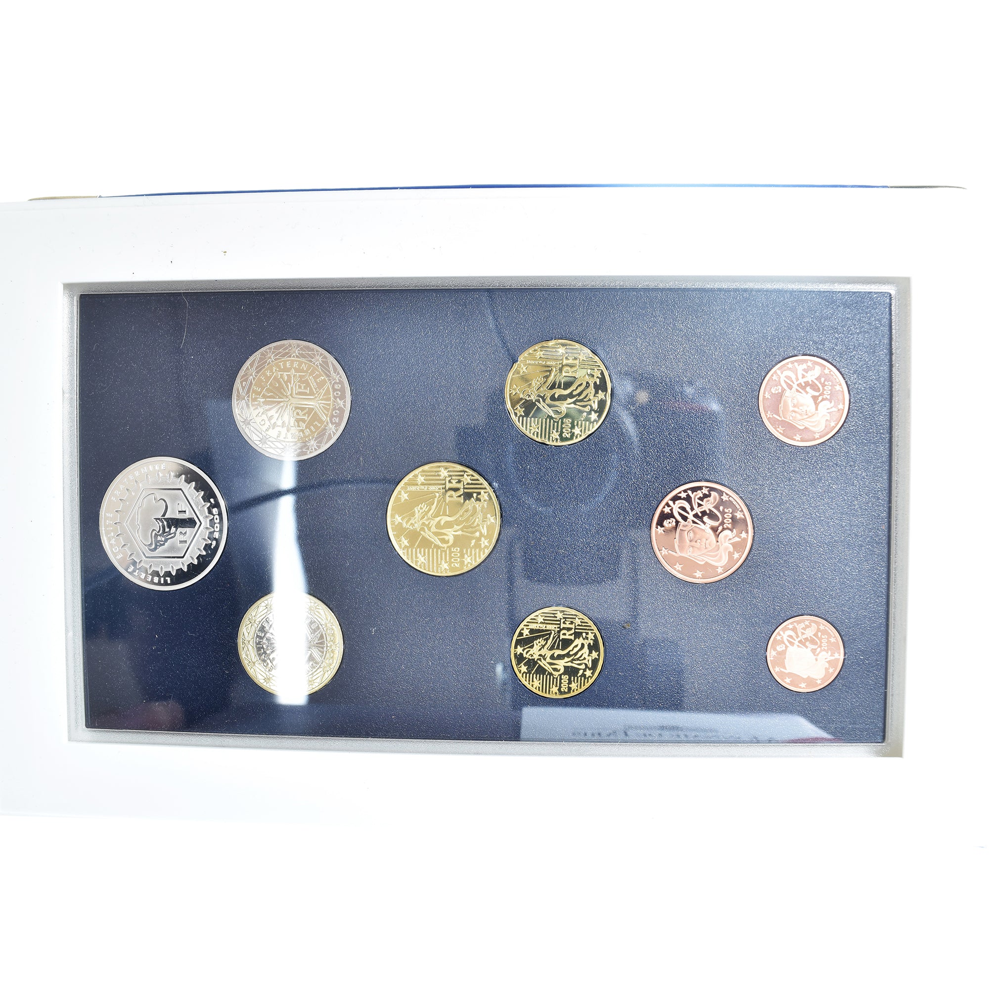 France, 1 cent to 5 euro, 2005, Monnaie de Paris, BE, FDC, Gadoury:page 314