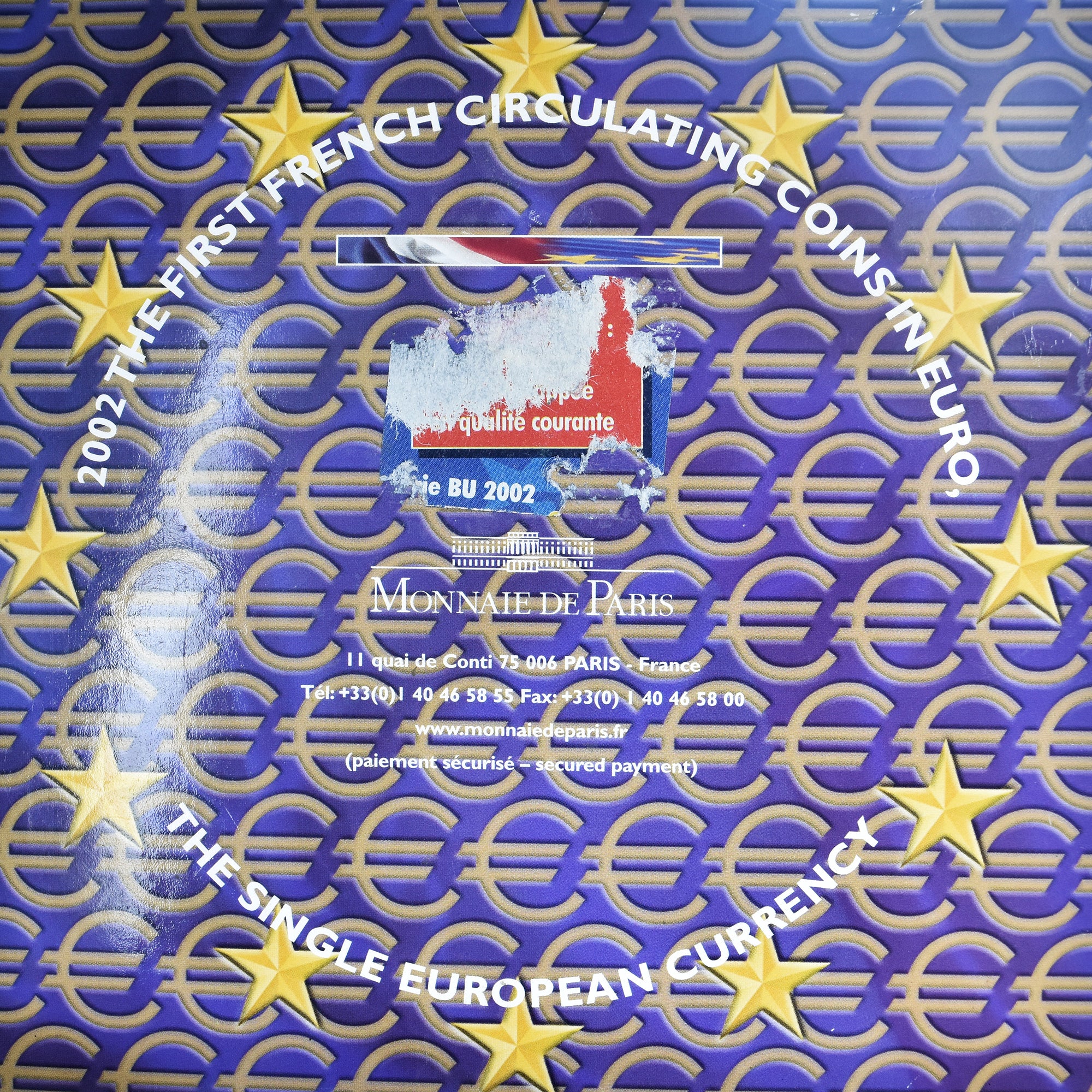 France, 1 Cent to 2 Euro, euro set, 2002, Monnaie de Paris, BU, FDC