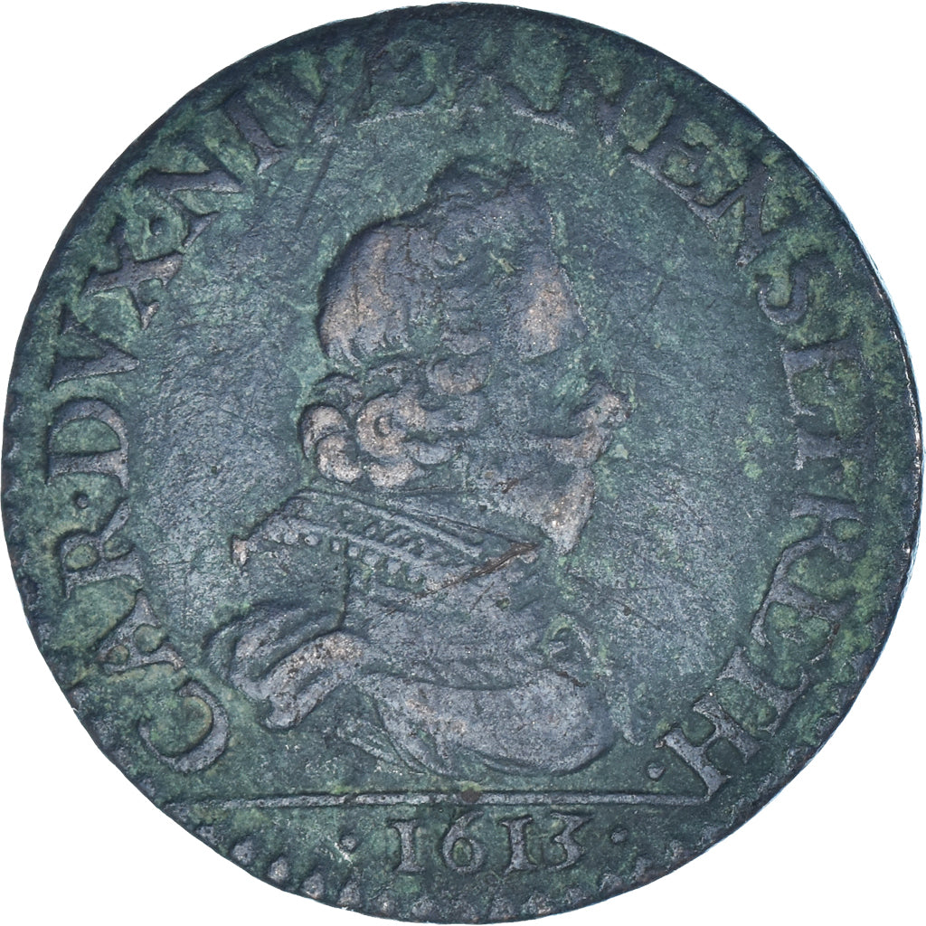 Monnaie, Principauté d'Arches-Charleville, Charles de Gonzague, Liard, 1613