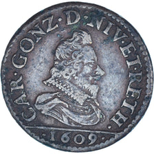 Coin, Principality of Arches-Charleville, Charles de Gonzague, Liard, 1609