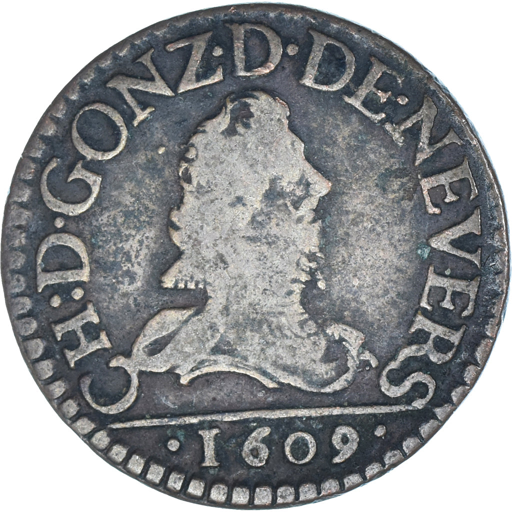 Moneta, Principato di Arches, Charles de Gonzague, Double Tournois, 1609