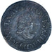 Monnaie, France, Louis XIII, Denier Tournois, 1613, Lyon, TB, Cuivre, CGKL:362
