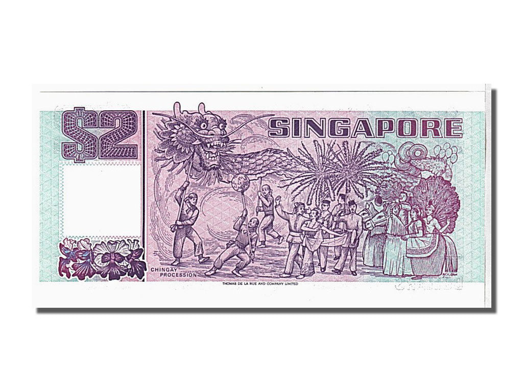 Banknote, Singapore, 2 Dollars, 1990, KM:28, UNC(65-70)