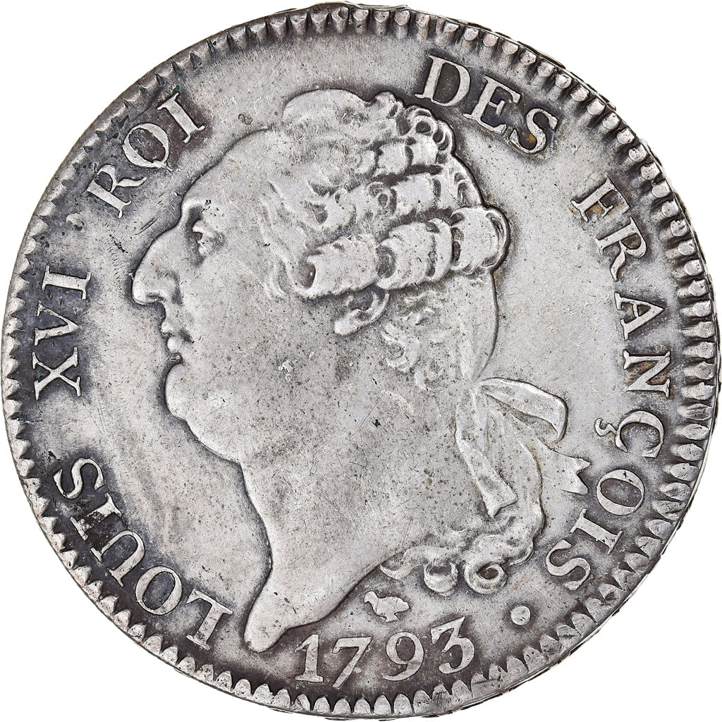 Moneta, Francia, Louis XVI, Écu de 6 livres françois, 1793 / AN 5
