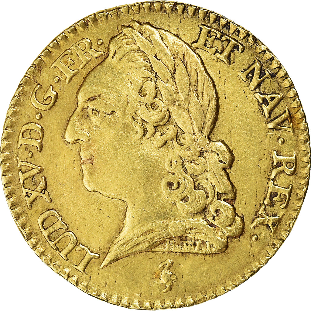 Moneta, Francia, Louis XV, 1/2 Louis d'or à la vieille tête, 1772, Paris