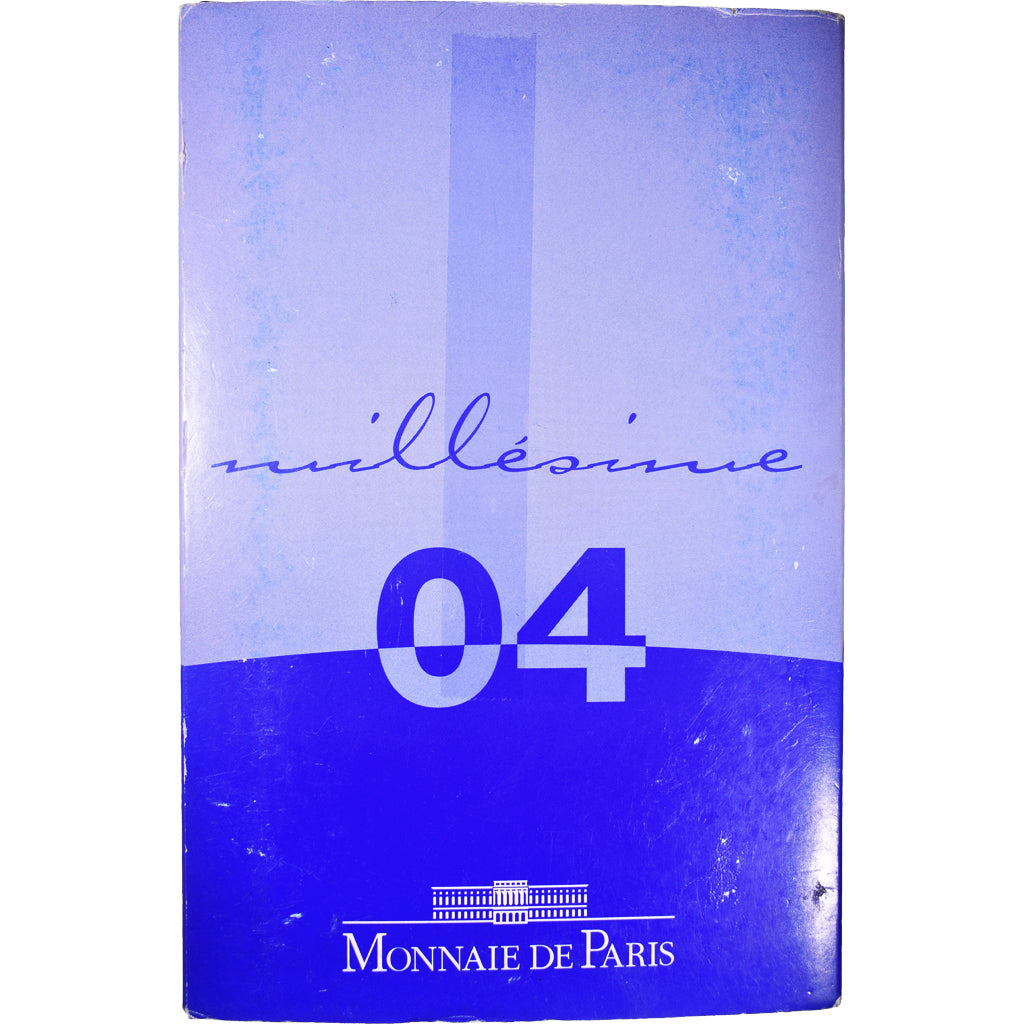 France, 1 cent to 5 euro, 2004, Monnaie de Paris, BE, MS(65-70), Gadoury:page