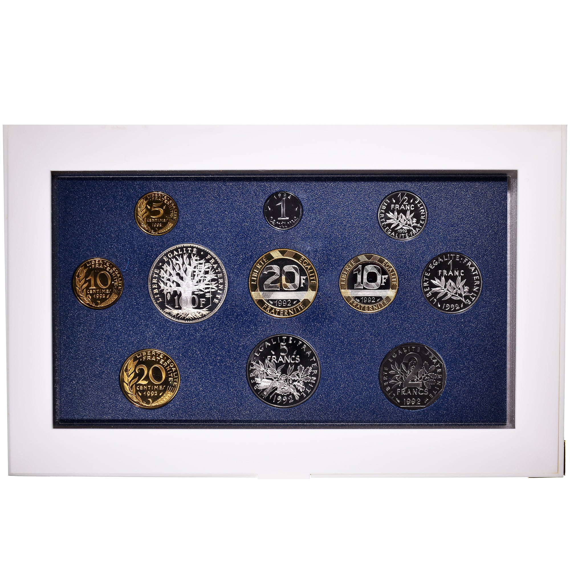 Münze, Frankreich, Coffret 1 c. à 100 frs., 1992, Monnaie de Paris, FDC, STGL