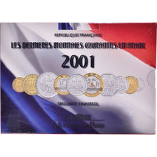 Moeda, França, Coffret 1 c. à 20 frs., 2001, Monnaie de Paris, BU, MS(65-70)