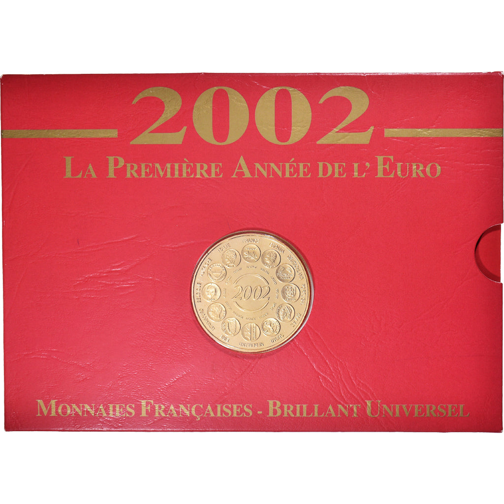 Francia, 1 Cent to 2 Euro, euro set, 2002, Monnaie de Paris, BU, FDC, Sin