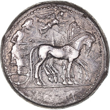 Moneda, Sicily, Tetradrachm, 495-479 BC, Syracuse, BC+, Plata, HGC:2, 1306