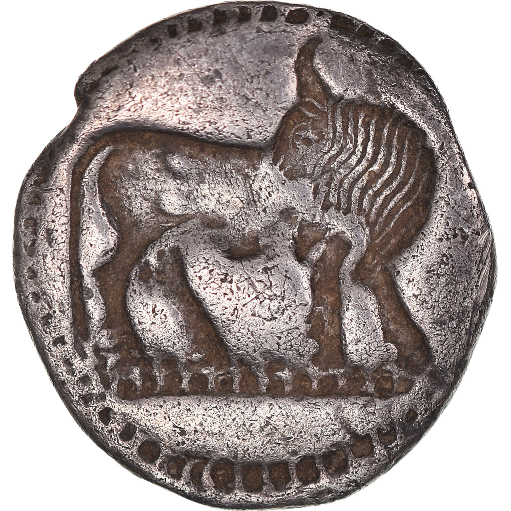 Coin, Lucania, Drachm, 550-510 BC, VF(20-25), Silver, HN Italy:1736