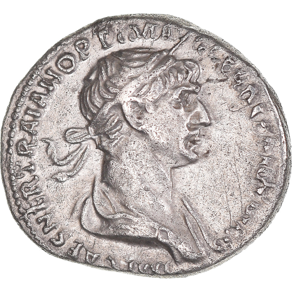Coin, Trajan, Denarius, 98-117, Rome, AU(50-53), Silver, RIC:340
