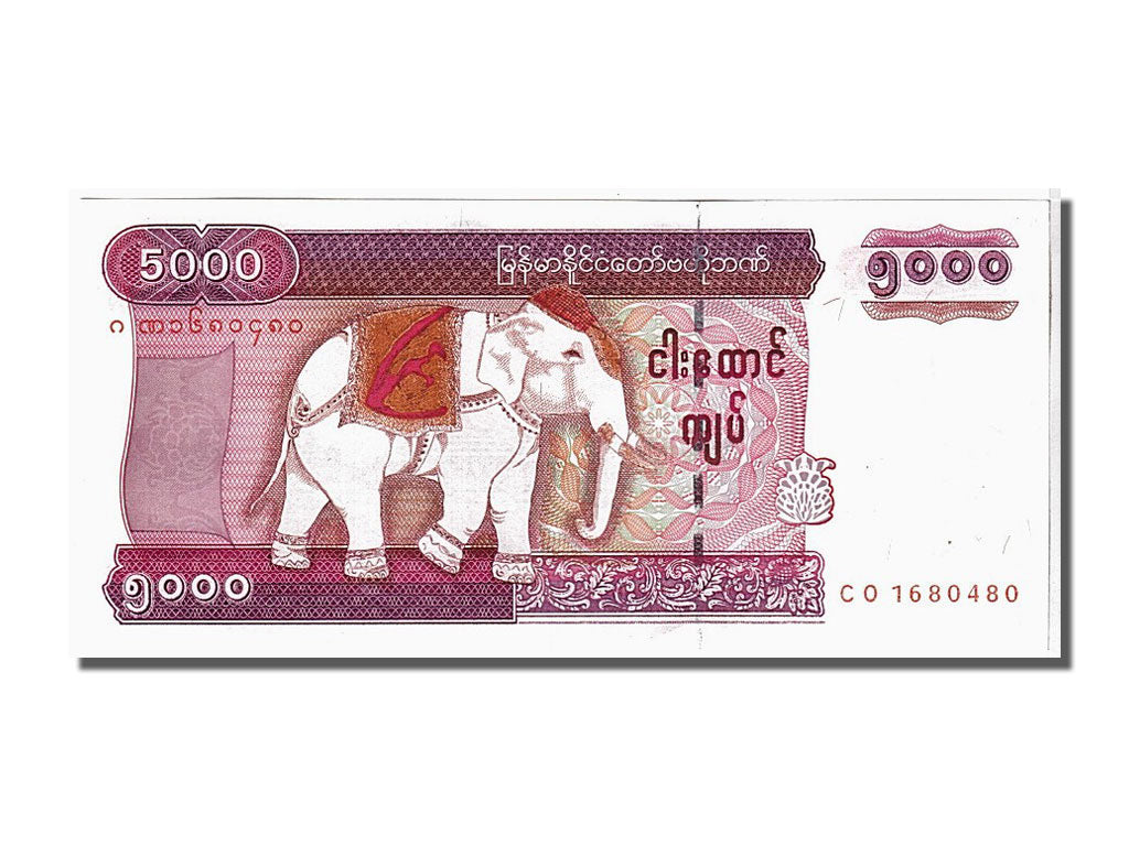 Geldschein, Myanmar, 5000 Kyats, 2009, KM:81, UNZ