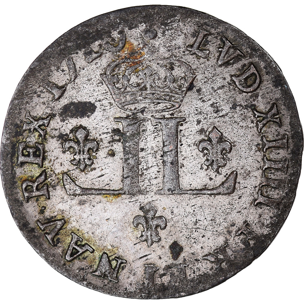 Moneta, Francia, Louis XIV, XXX Deniers aux 2 L couronnés, 1710, Metz