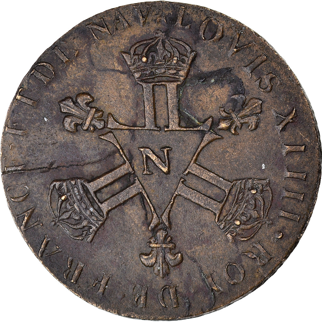 Coin, France, Louis XIV, Six deniers dits 