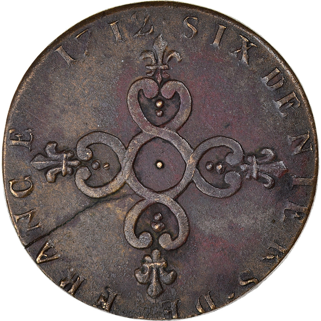 Coin, France, Louis XIV, Six deniers dits 