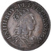 Munten, Frankrijk, Louis XIV, Liard au buste jeune, double avers, 1657, Corbeil