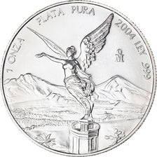 Coin, Mexico, Onza, Troy Ounce of Silver, 2004, Mexico City, MS(65-70), Silver