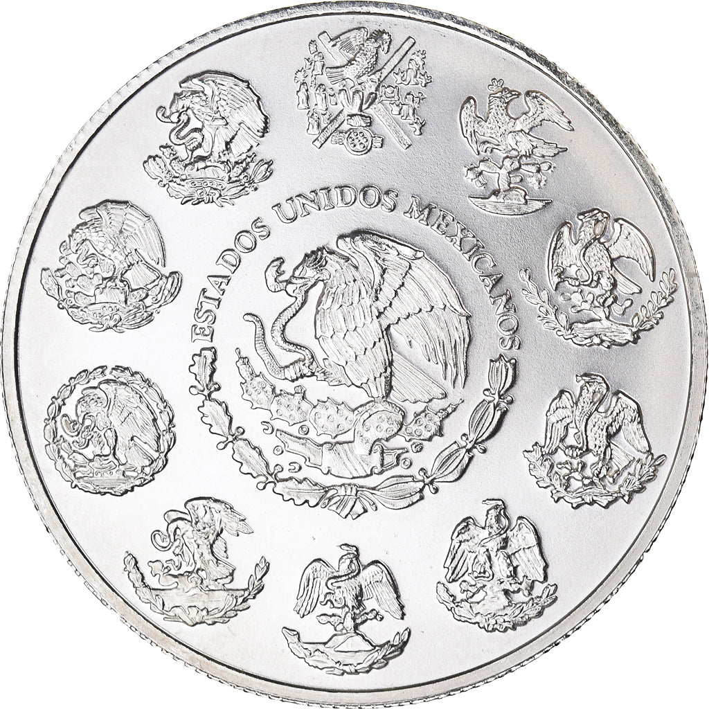 Coin, Mexico, Onza, Troy Ounce of Silver, 2004, Mexico City, MS(65-70), Silver