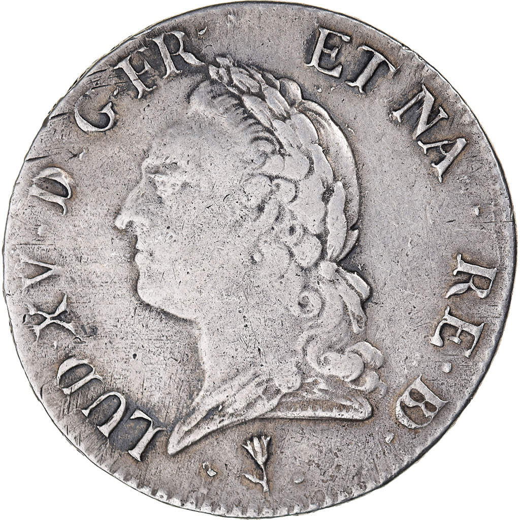 Coin, France, Louis XV, Écu de Béarn à la vieille tête, 1774, Pau