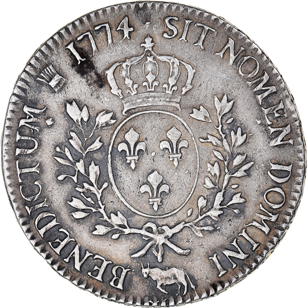 Coin, France, Louis XV, Écu de Béarn à la vieille tête, 1774, Pau