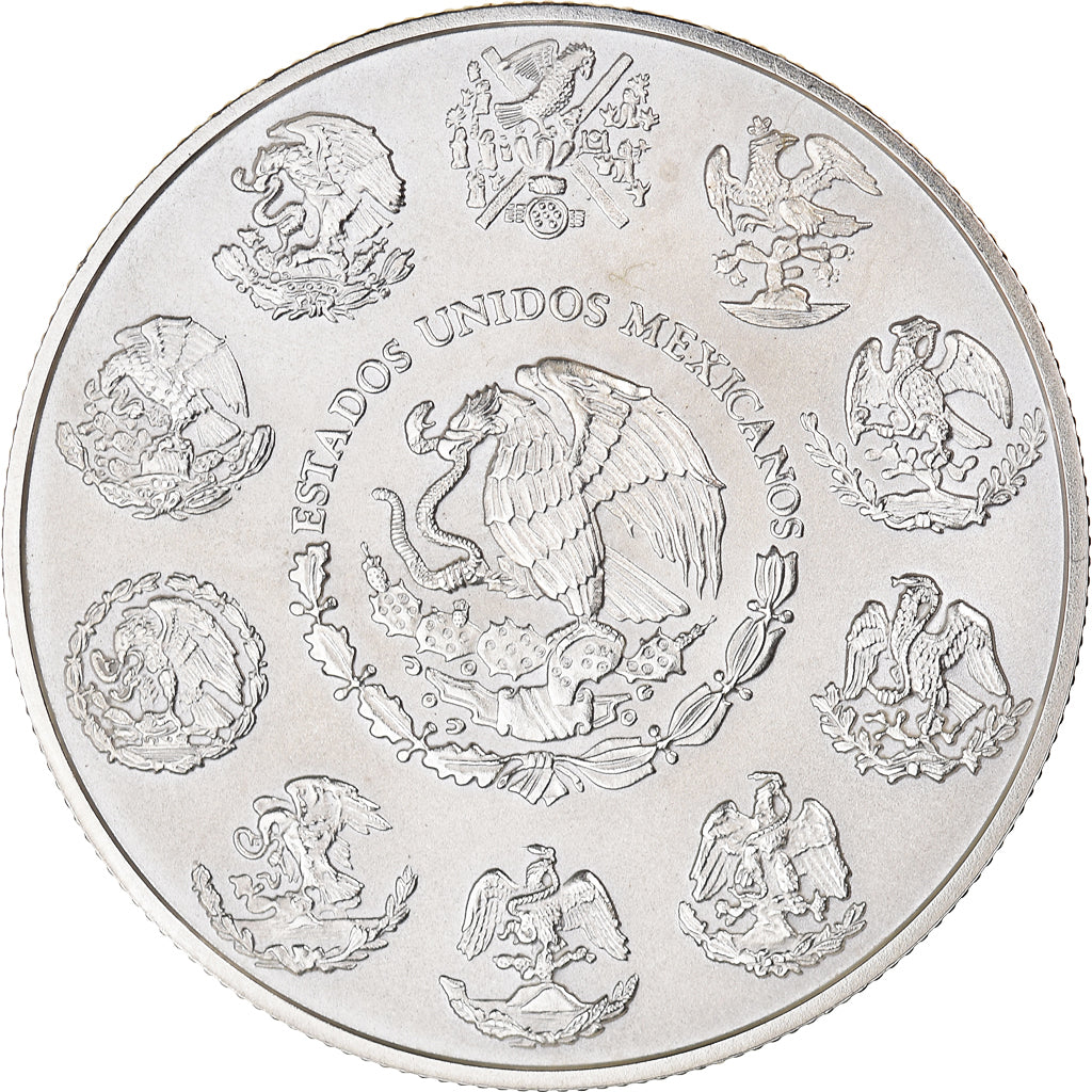 Coin, Mexico, Onza, Troy Ounce of Silver, 2011, Mexico City, MS(65-70), Silver