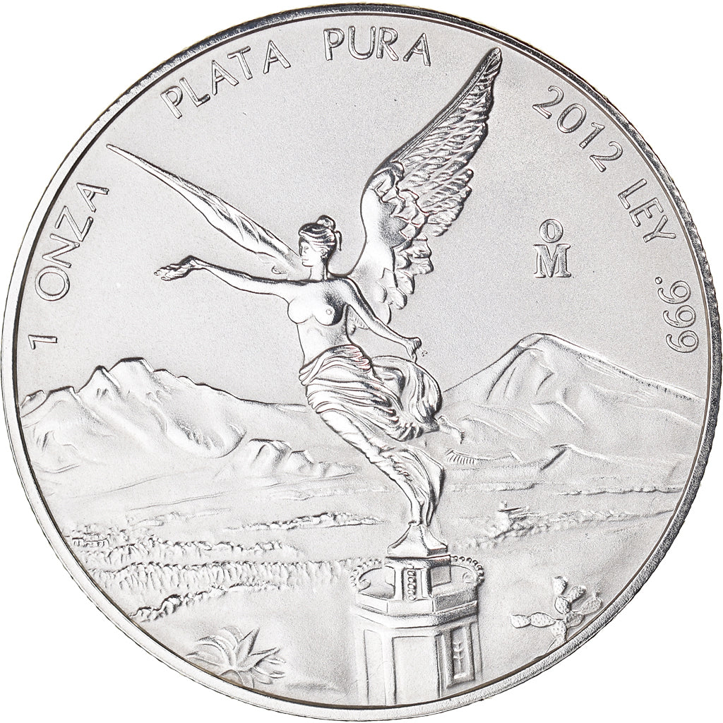 Coin, Mexico, Onza, Troy Ounce of Silver, 2012, Mexico City, MS(65-70), Silver