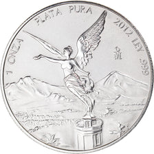 Coin, Mexico, Onza, Troy Ounce of Silver, 2012, Mexico City, MS(65-70), Silver