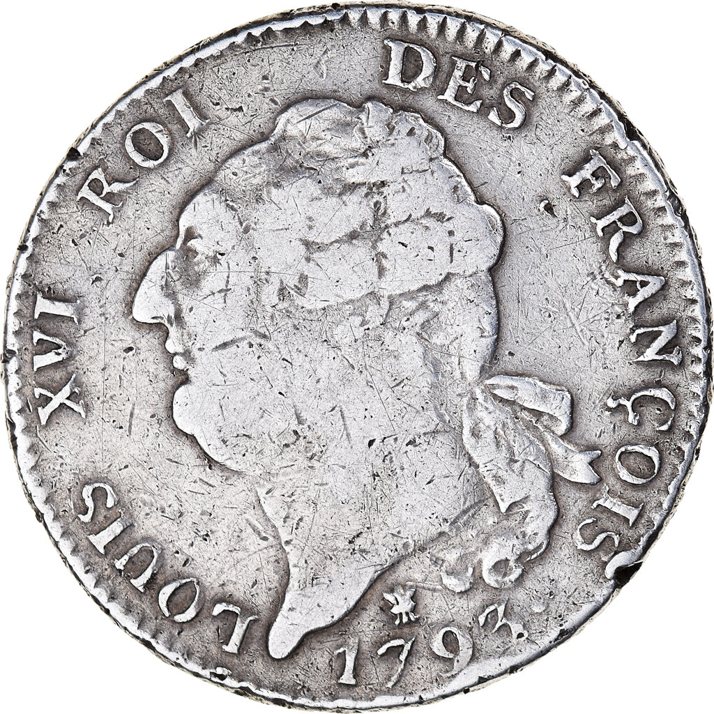 Monnaie, France, Louis XVI, Écu de 6 livres françois, Écu de 6 livres
