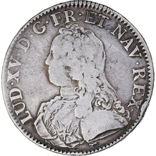 Coin, France, Louis XV, Ecu aux branches d'olivier, 1726, Paris, VF(30-35)