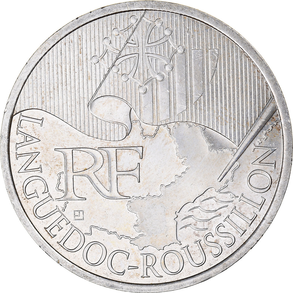 France, 10 Euro, Languedoc-Roussillon, 2010, Monnaie de Paris, SPL, Argent