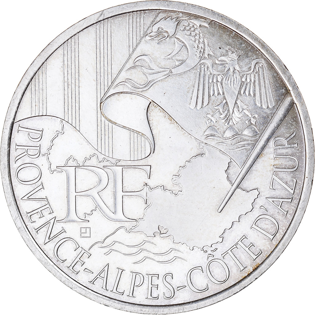 França, 10 Euro, Provence-Alpes-Côte d'Azur, 2010, Monnaie de Paris, MS(63)
