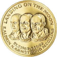 Francia, medaglia, Landing on the Moon, 1969, Monnaie De Paris, FDC, Oro
