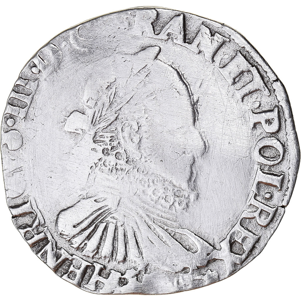 Coin, France, Henri III, Teston, 3e type au col fraisé, 1576, Bayonne