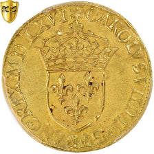 Moneda, Francia, Charles IX, Écu d'or au soleil, 1er type, 1566 (MDLXVI)