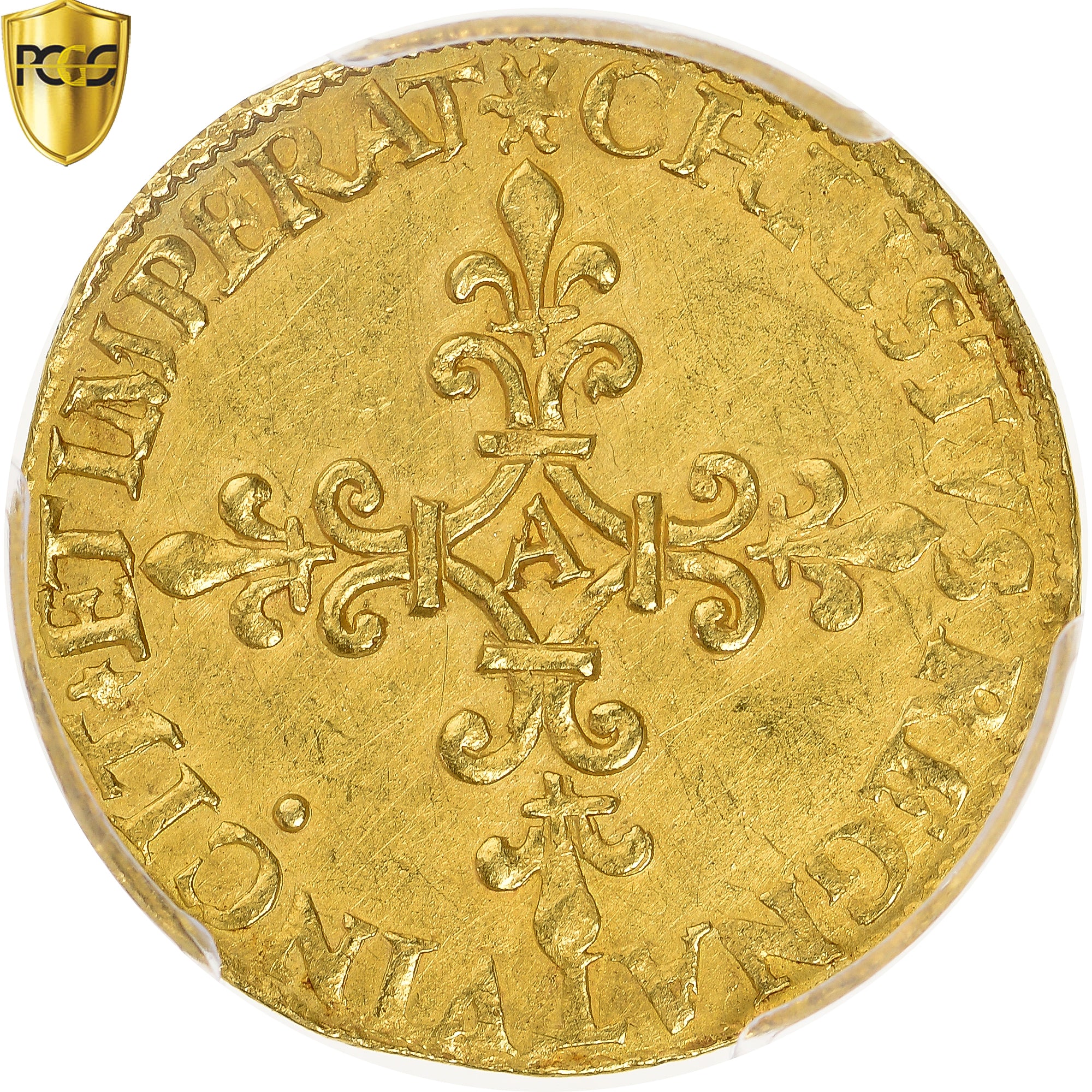 Moneda, Francia, Charles IX, Écu d'or au soleil, 1er type, 1566 (MDLXVI)