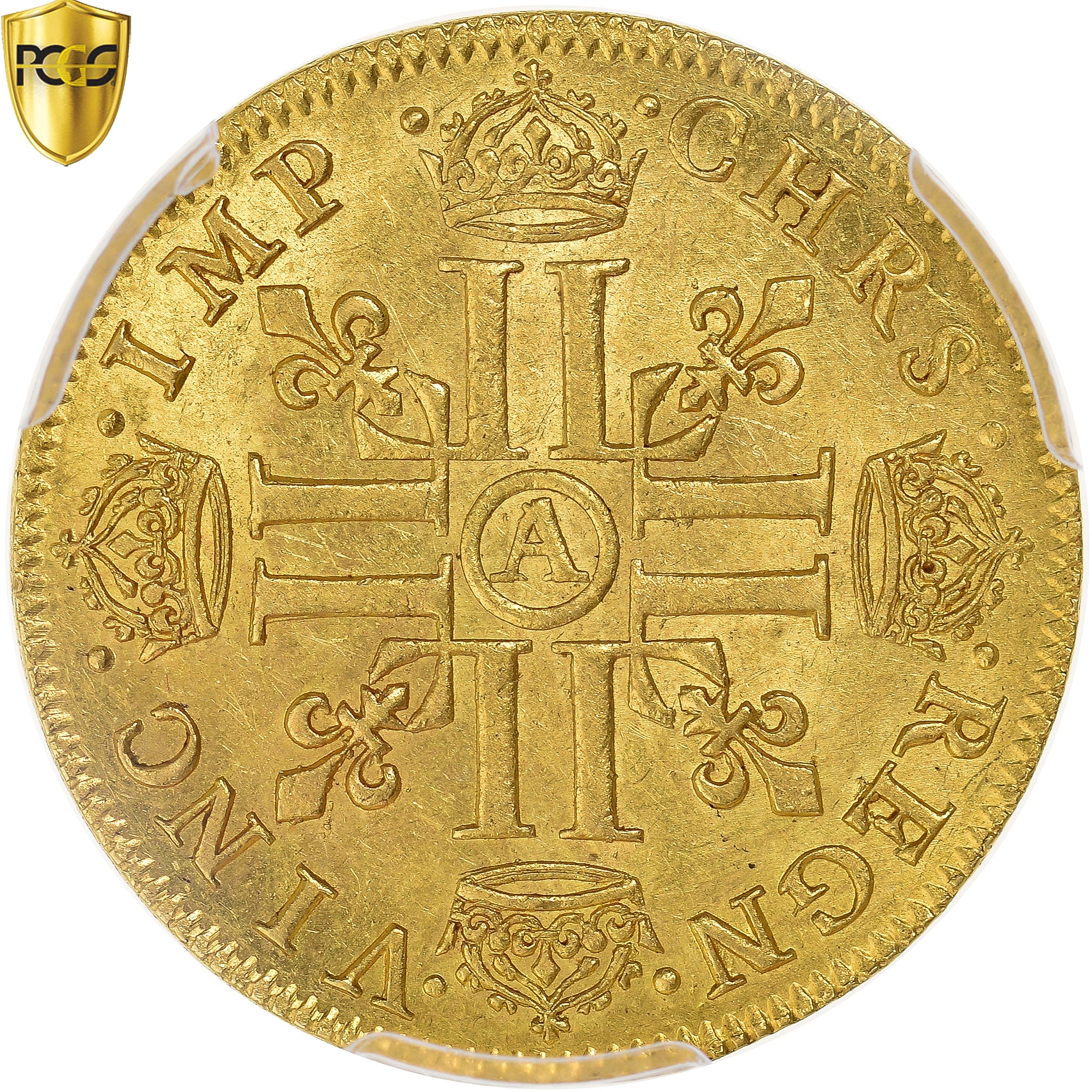 Moneda, Francia, Louis XIII, 2 Louis D'or, 1640, Paris, Pedigree, PCGS, MS62