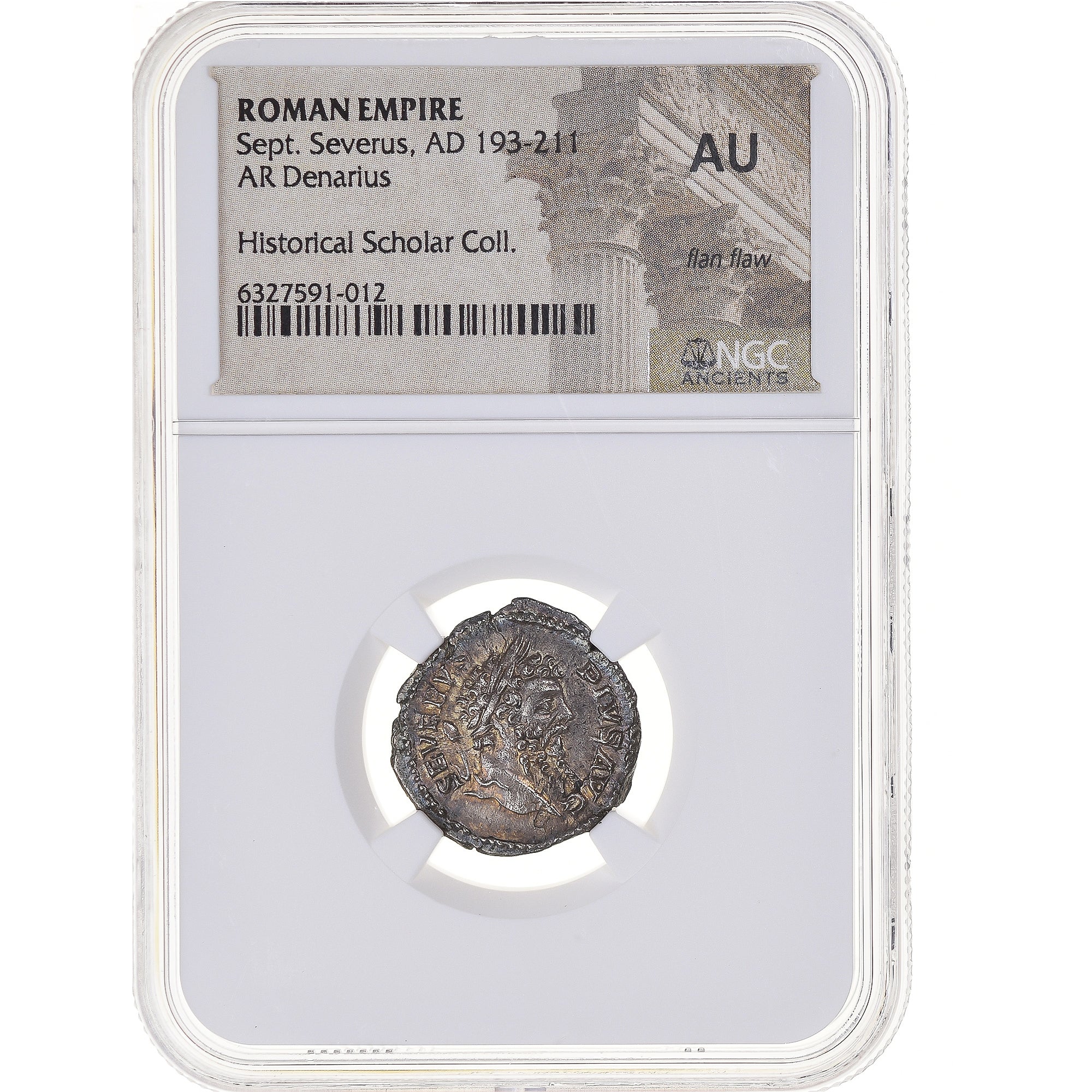 Coin, Septimius Severus, Denarius, 193-211, Rome, Pedigree, graded, NGC, AU