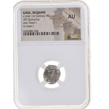Coin, Central Gaul, Sequani, Quinarius, 1st century BC, graded, NGC, AU