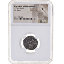 Monnaie, Lucanie, Statère, 330-280 BC, Metapontion, Gradée, NGC, F, B+
