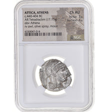 Coin, Attica, Tetradrachm, ca. 440-404 BC, Athens, graded, NGC, Ch AU 3/5 4/5