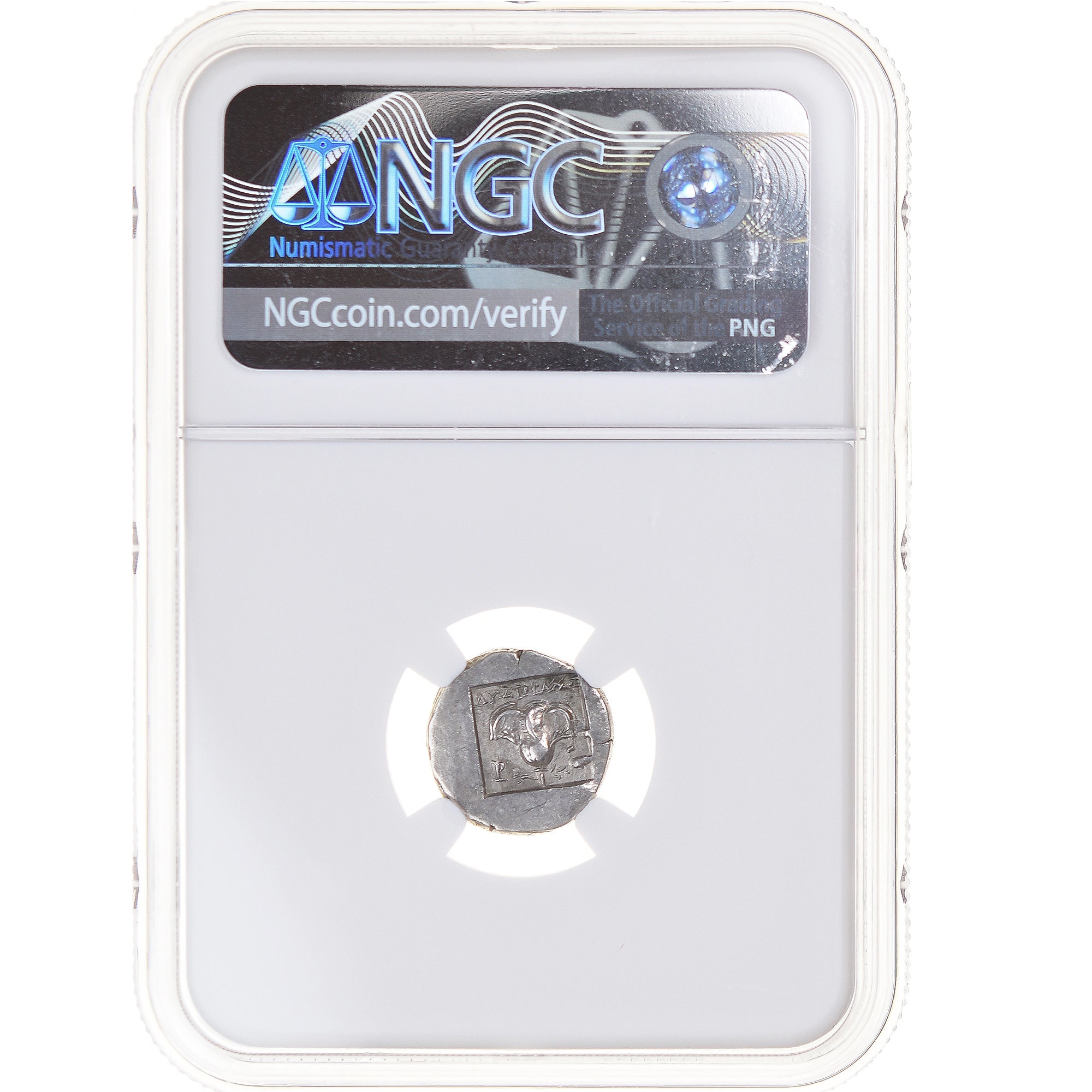 Coin, Caria, Drachm, 88-84 BC, Rhodes, graded, NGC, XF, EF(40-45), Silver