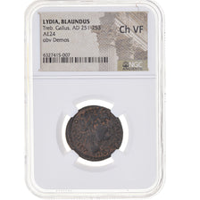 Coin, Lydia, Trebonianus Gallus, Æ, 251-253, Blaundus, graded, NGC, Ch VF