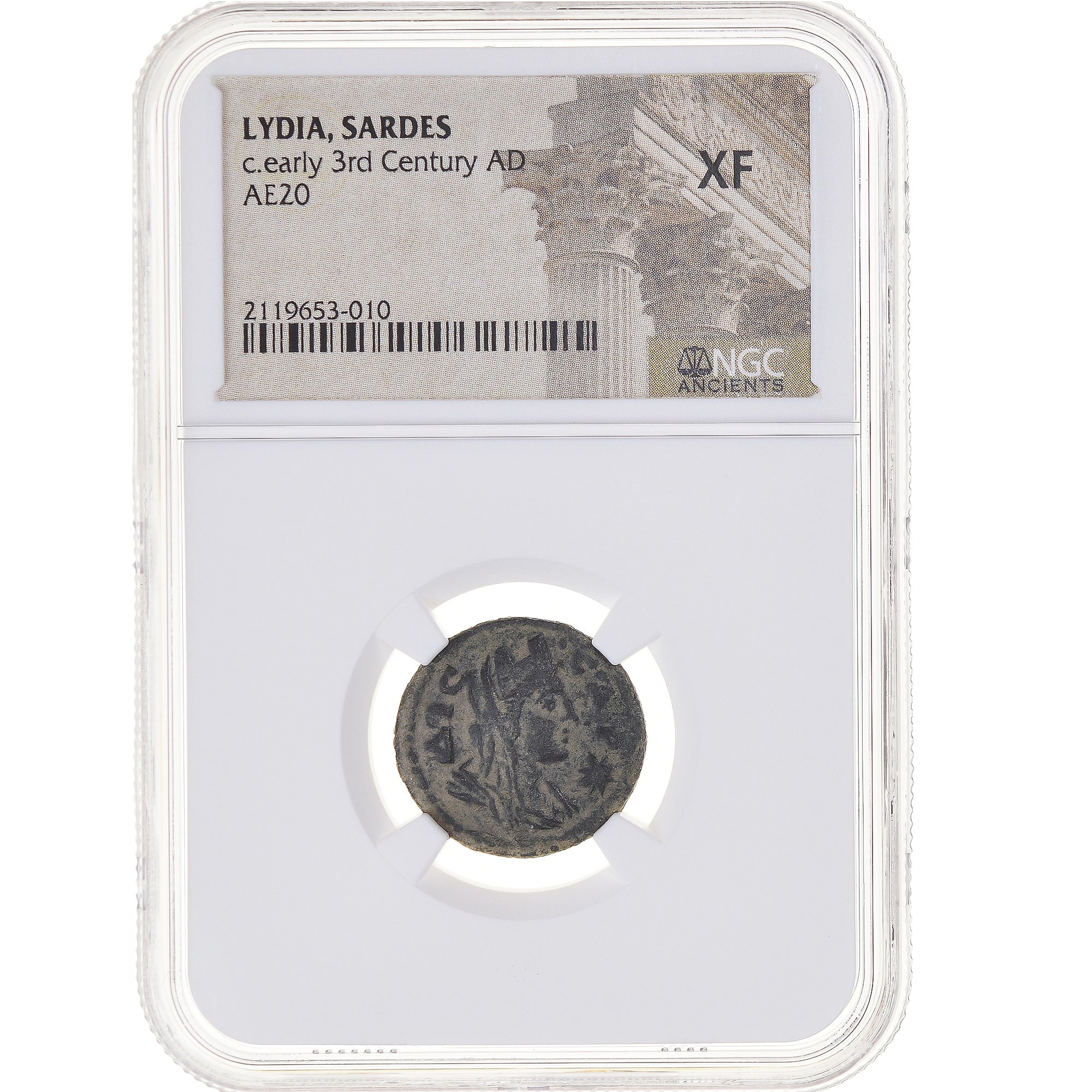 Moneda, Lydia, Anonymous, Æ, 3rd century BC, Sardes, NGC, graded, XF, MBC
