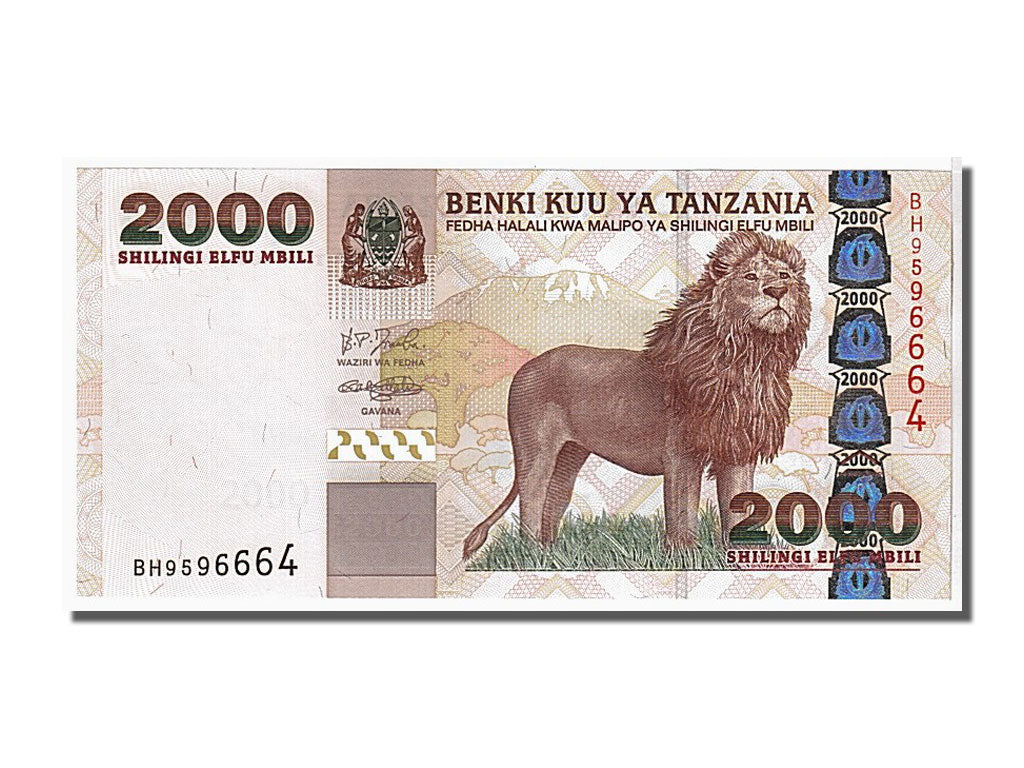 Banknote, Tanzania, 2000 Shilingi, 2003, KM:37a, UNC(65-70)