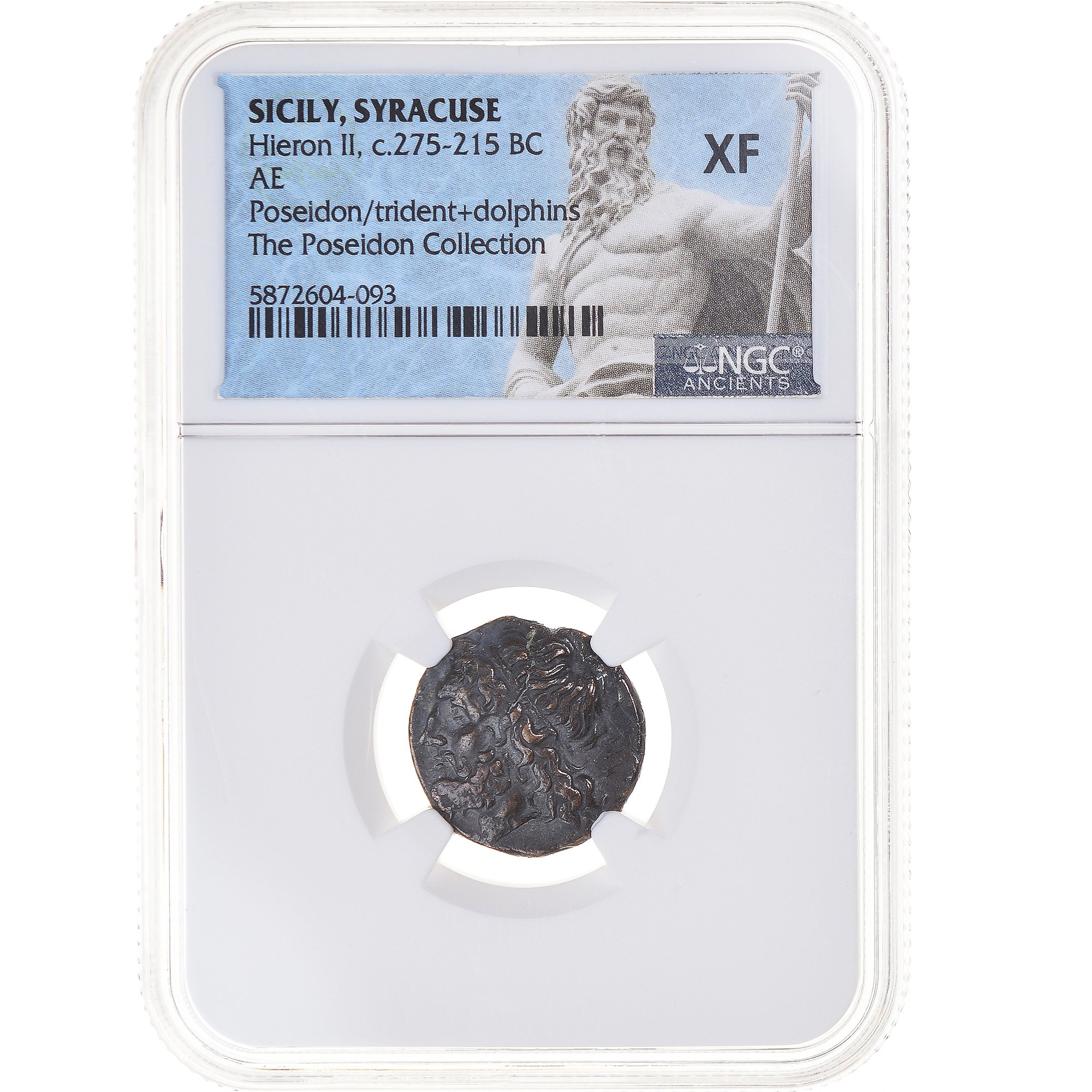Coin, Sicily, Hieron II, Litra, 275-215 BC, Syracuse, graded, NGC, XF