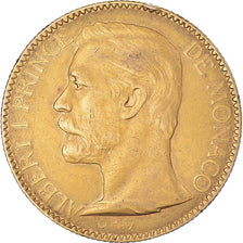 Coin, Monaco, Albert I, 100 Francs, Cent, 1901, Paris, AU(50-53), Gold, KM:105