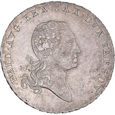 Moneda, Polonia, Friedrich August I, Talar, 1812, Warsaw, EBC, Plata, KM:87