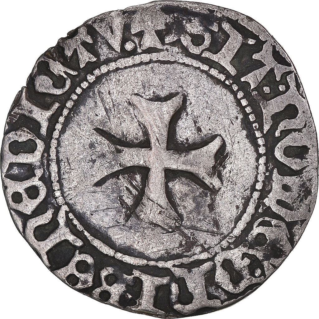Monnaie, France, Bretagne, Jean V, Blanc à la targe, 1399-1442, TB+, Argent