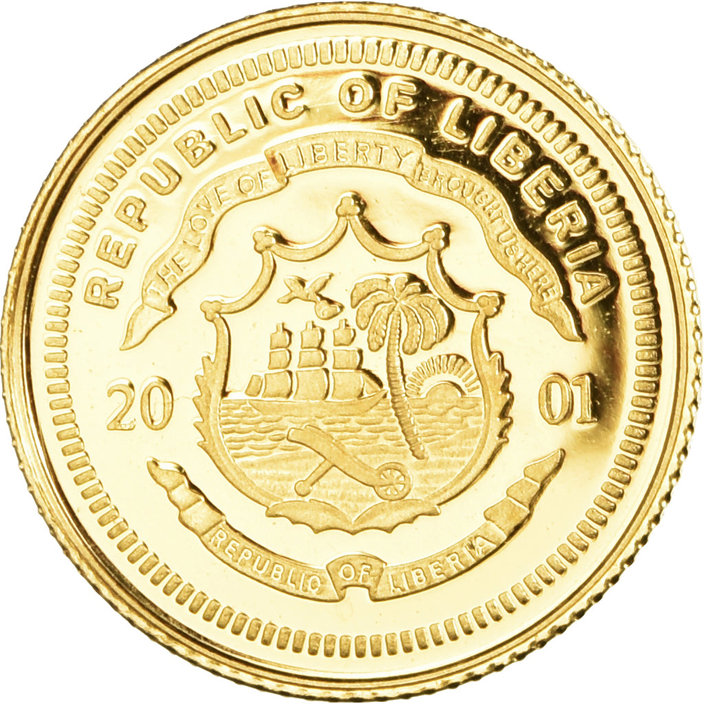 Moneda, Liberia, Martin Luther King, 25 Dollars, 2001, American Mint, Proof